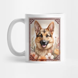 Watercolor German Shepherd Mug